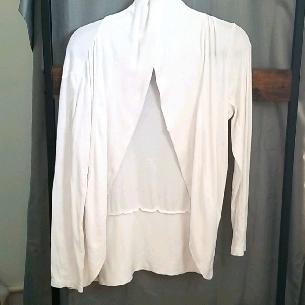 White Express cardigan